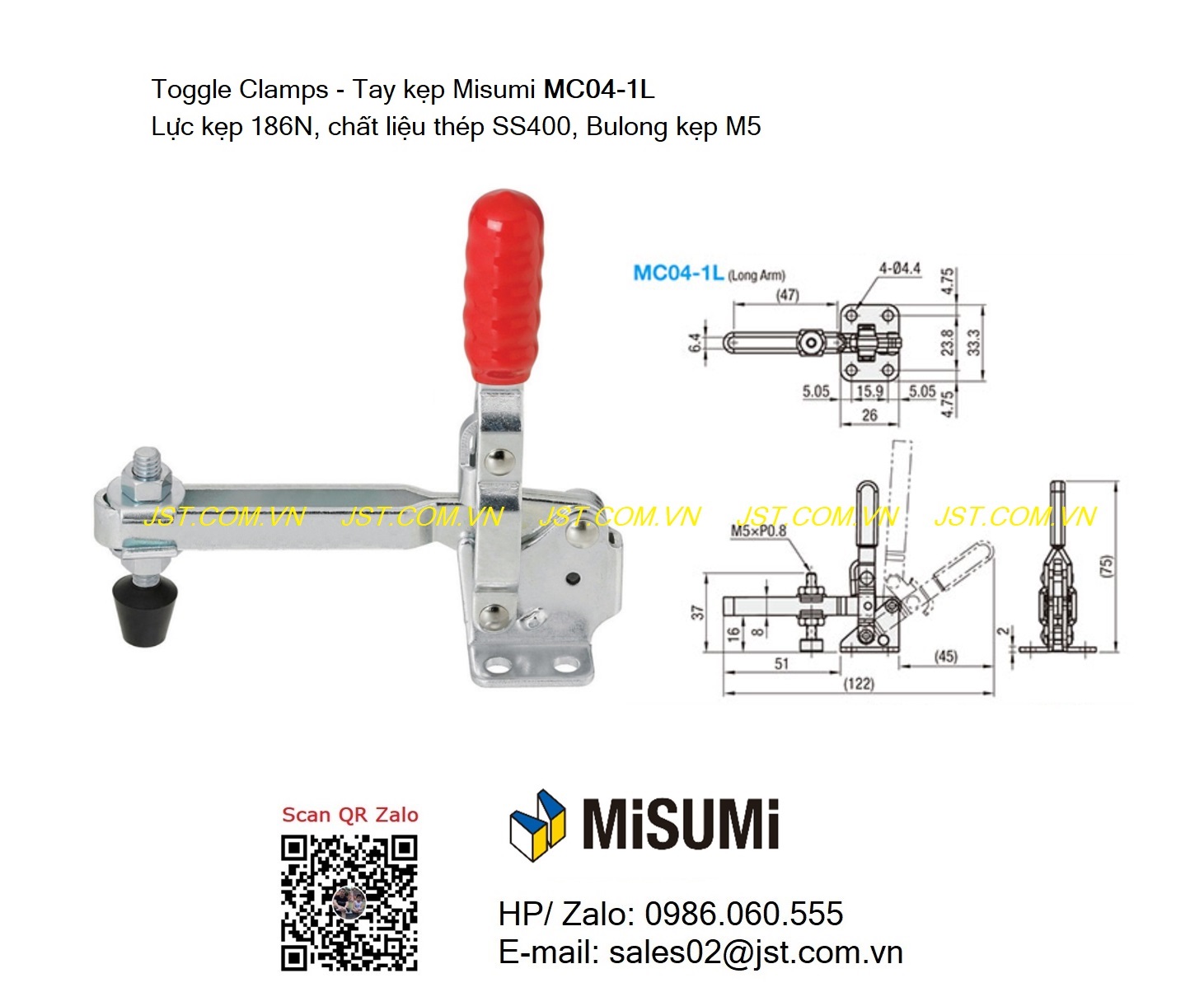 Toggle Clamps - Tay kẹp Misumi MC04-2L